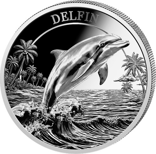 Moneta argento delfino - , dei