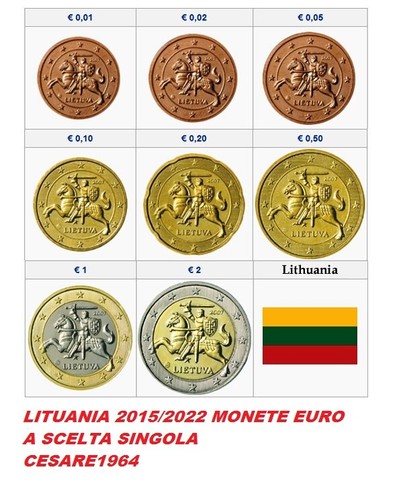 Lituania monete euro - lituania,