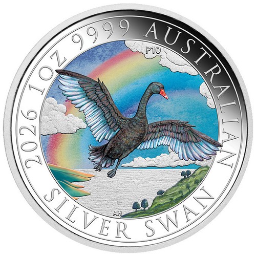 Argento fdc cigno - 1,