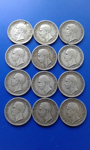 Italia lire 1927 argento 12 - italia,